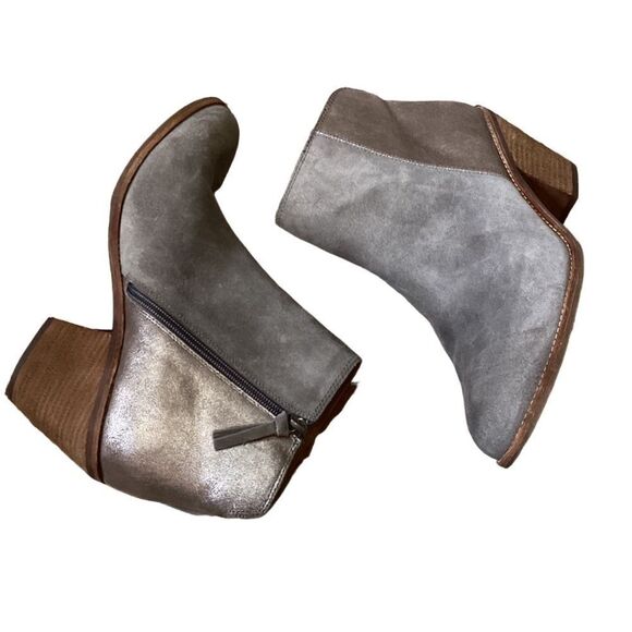 Söfft Canelli Suede Boots Gray & Metallic Sz 11 - Picture 2 of 11